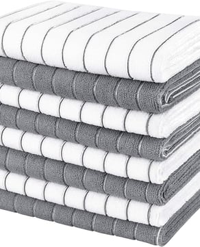 Soft, super absorbent, and stylish enough to leave out on the counter, these microfiber kitchen towels are a go-to in our vacation rentals. Guests love how easily they soak up spills and dry dishes without leaving lint or streaks behind.
