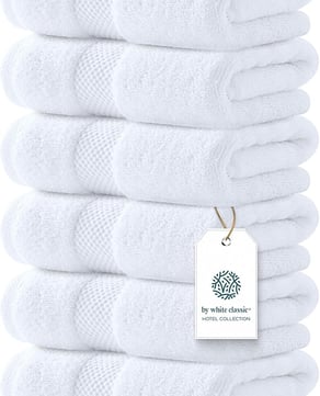 Made from 100% Turkish cotton, these soft, absorbent hand towels are the same ones featured throughout the bathrooms at Bienvenido Vacations. Guests love their plush feel, generous size, and durability wash after wash, making them an easy everyday upgrade.