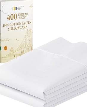Crafted from 100% cotton sateen with a 400 thread count, these breathable pillowcases are the same ones our guests sleep on at Bienvenido Vacations. Silky-soft, cool to the touch, and easy to wash, they’re designed to bring a comfortable hotel-style feel to your bedroom at home.